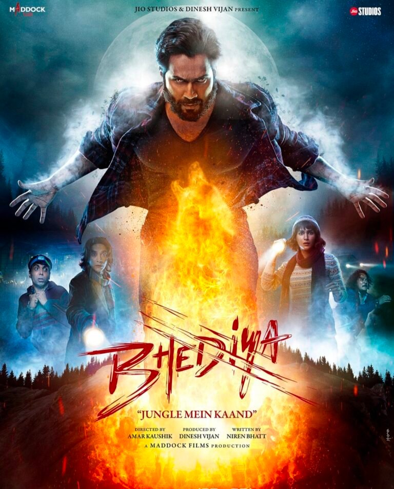 Varun Dhawan And Kriti Sanon shared Bhediya poster.