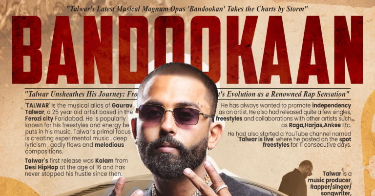 Experience the Incredible blend of Modern and Traditional Musical elements in Talwar’s first ever single “Bandookaan”.