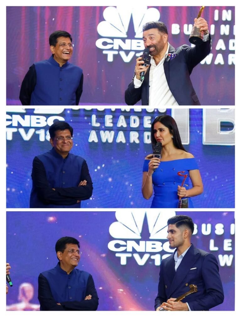 Katrina Kaif’s Kay Beauty, Cricketer Shubman Gill, and Sunny Deol awarded at ‘CNBC-TV18 India Business Leader Awards 2023’.