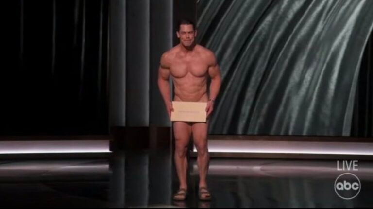 Jimmy Kimmel teased Cena’s introduction to the category by suggesting that Cena would make an appearance onstage without clothing.
