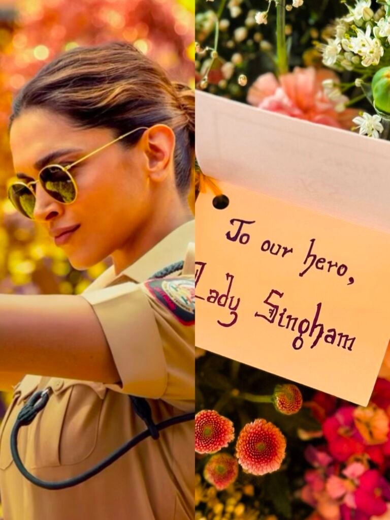 “Bajirao Mastani Actress Receives Bouquet with Heartfelt Note: ‘To Our Hero, Lady Singham'”
