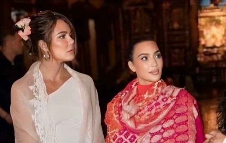 Kim Kardashian and Khole Kardashian made a visit to the ISKCON temple in Juhu.