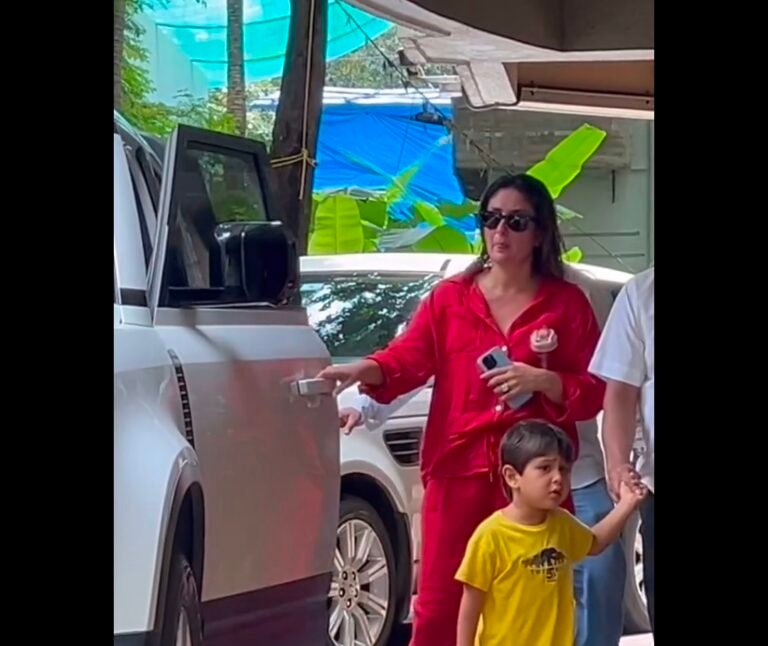 “Kareena Kapoor Wows in Effortless Red-On-Red Look While Out with Son Jeh”