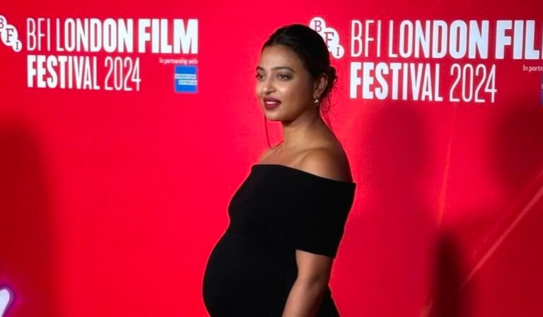 “Radhika Apte Reveals Pregnancy at BFI London Film Festival 2024 in Stunning Premiere Appearance”