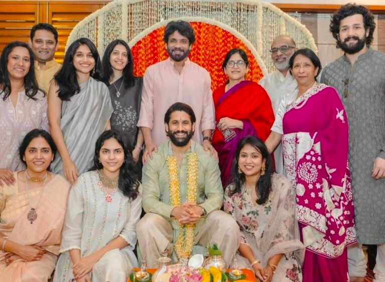 Miheeka Daggubati Stuns in Patola Saree at Chaitanya Akkineni and Sobhita Dhulipala’s Wedding Celebrations