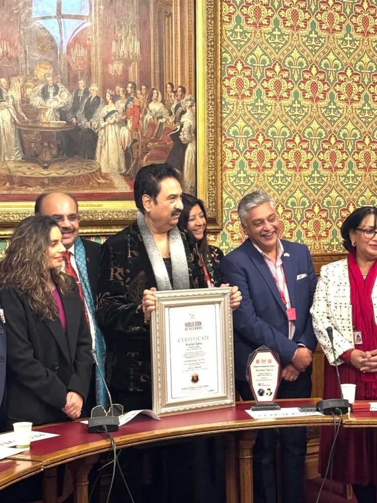 Kumar Sanu Honored by House of Parliament UK and Receives Lifetime Achievement Award from World Book of Records